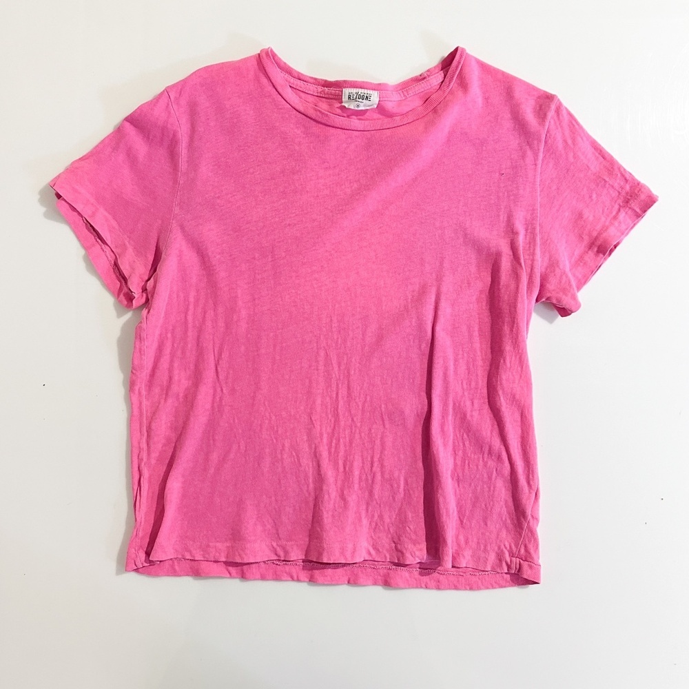 Re/Done Tee - Hot Pink - Size Medium